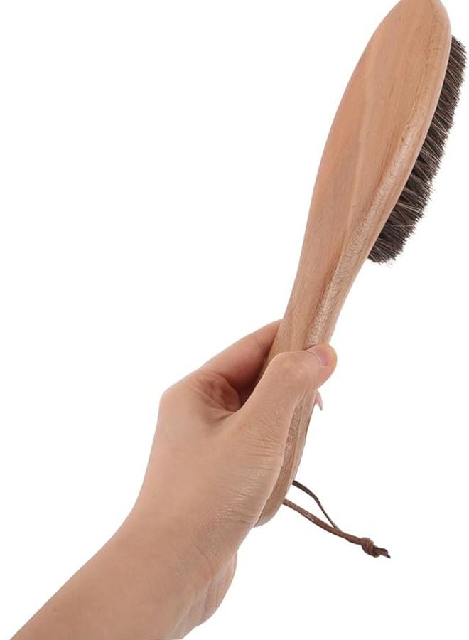 فرشاة تنظيف الأحذية المصنوعة من شعر الحصان - علبة مزدوجة - أداة تنظيف لطيفة للأحذية المصنوعة من الجلد الصناعي - Image 4